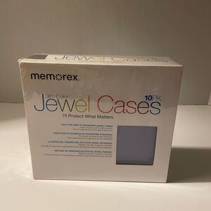 Memorex Slim Color Jewel Cases 10 Pack - New in Sealed Package